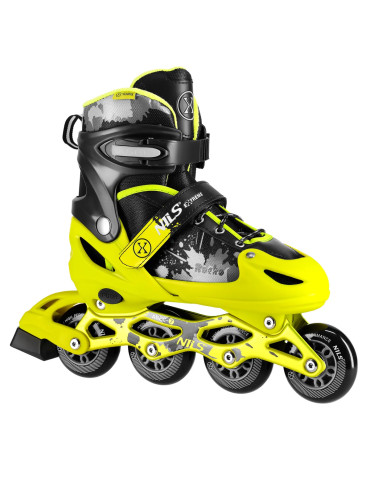Adjustable Inline Skates Rocko Yellow Size 35-38