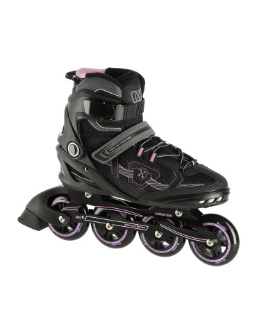 Pattini in linea NILS NA9157 neri e viola taglia 44