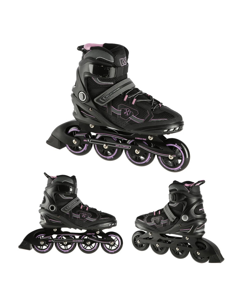 Na9157 Black-Purple Size 44 In-Line Skates Nils Extreme