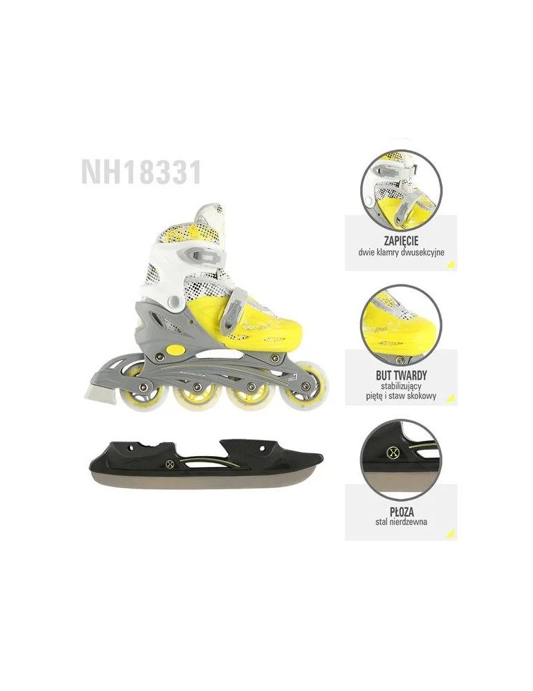 Patines ajustables 4 en 1 - Quad Linea Hielo Nils Extreme
