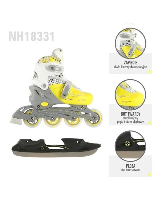 Patines ajustables 4 en 1 - Quad Linea Hielo Nils Extreme