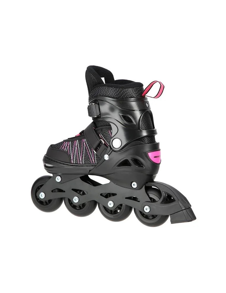 Patines Ajustables 2 En 1 Negro Y Rosa – En Línea Y De Hockey Sobre Hielo - Vista 2