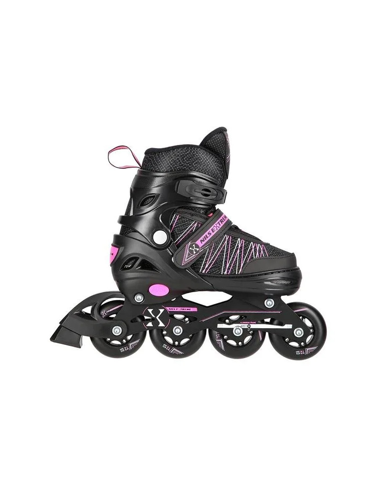 Patines Ajustables 2 En 1 Negro Y Rosa – En Línea Y De Hockey Sobre Hielo - Vista 4