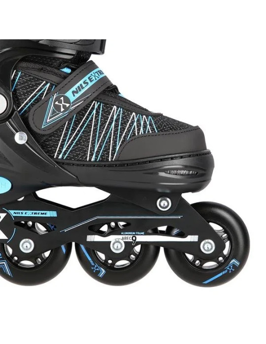 Patines Ajustables 2 En 1 Azul-Negro Nh11912 | En Línea Y Hockey Sobre Hielo