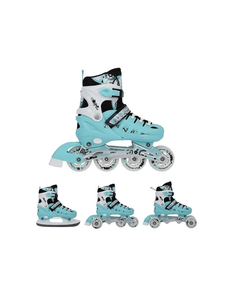 NH10905 4in1 MINT SIZE L(39-42) INLINE/ICE-SKATES NILS EXTREME