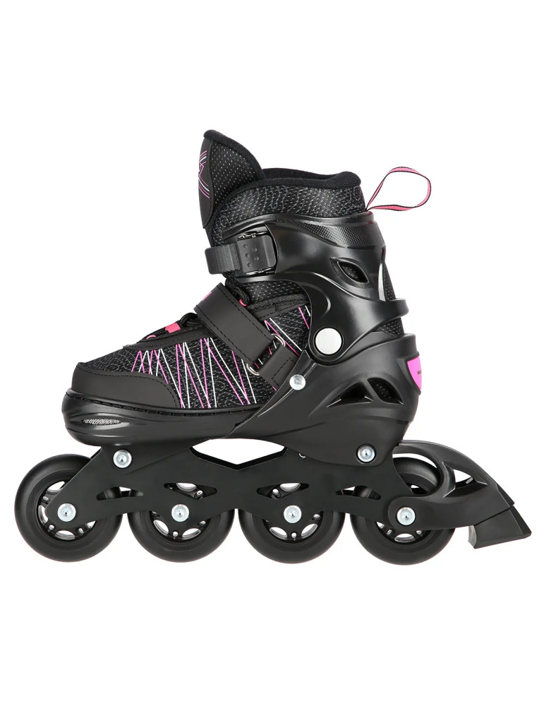 NILS Extreme NH11912A Patins 2en1 Noir-Rose Ajustables - Vista 3