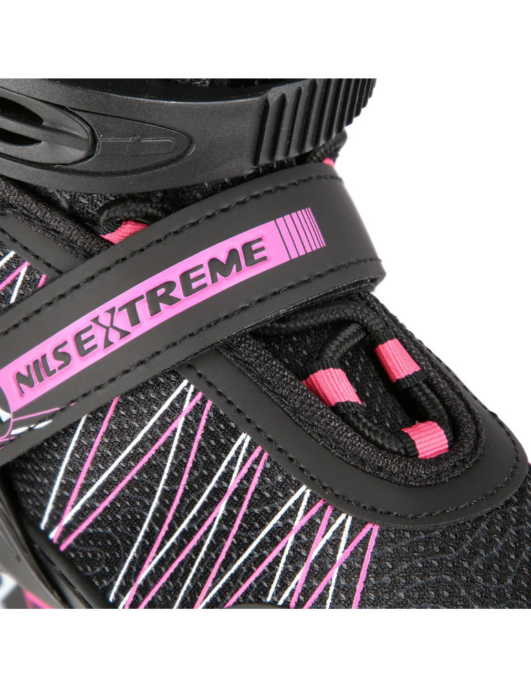 NILS Extreme NH11912A Patins 2en1 Noir-Rose Ajustables - Vista 8