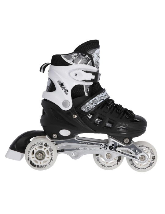 Patins 4 em 1 NILS Extreme NH10905 Preto