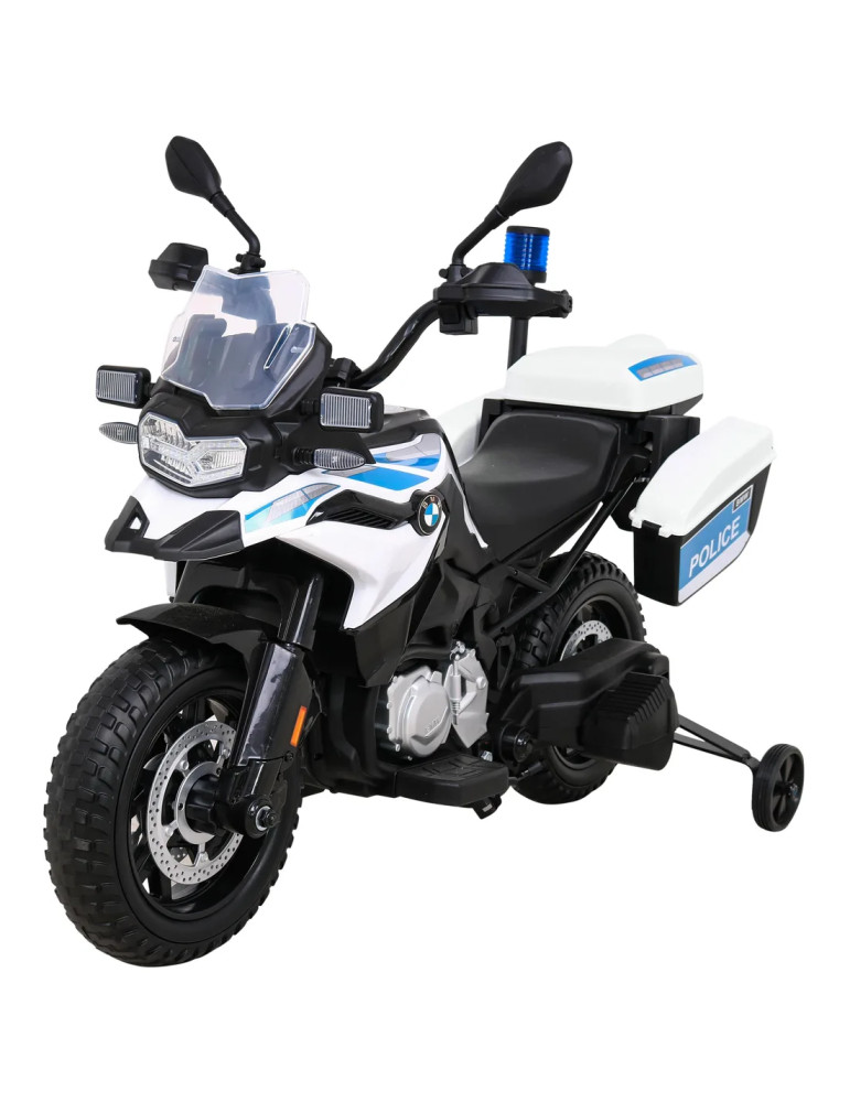 Kids Electric Motorcycle BMW F850 GS Police 12V with Siren - Vista 1