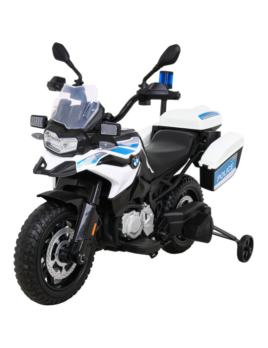 Moto Elettrica per Bambini BMW F850 GS Polizia 12V con Sirena