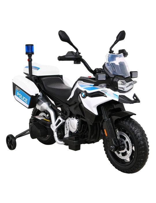 Moto Elettrica per Bambini BMW F850 GS Polizia 12V con Sirena