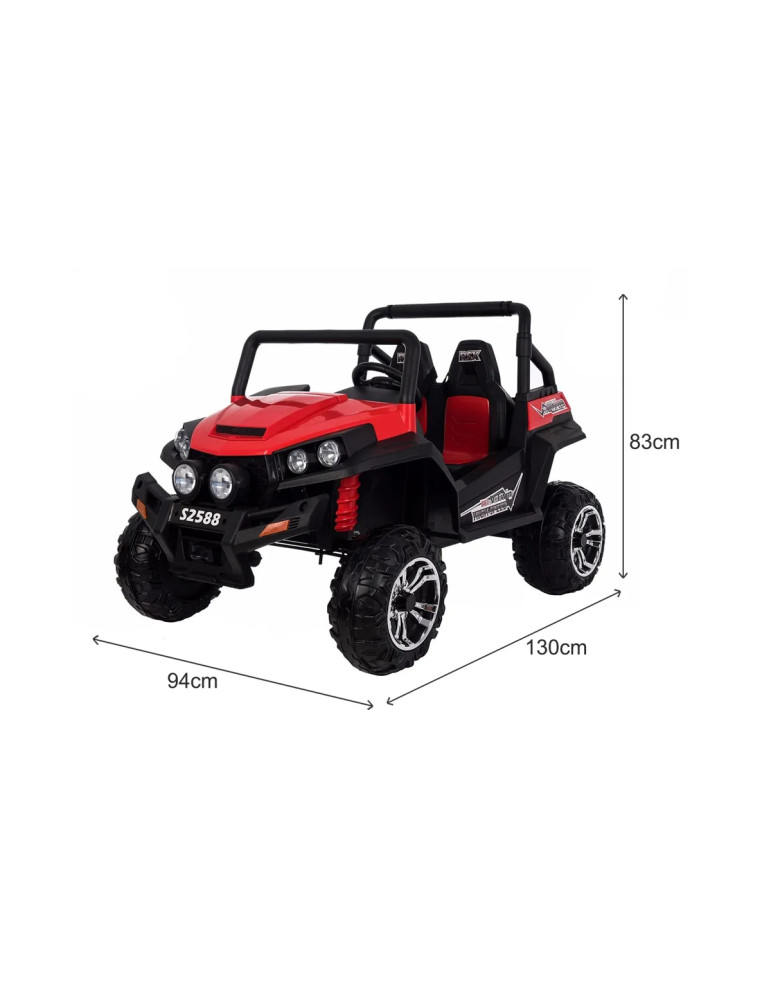 Buggy elétrico infantil RSX 12V 2 lugares suspensão - Vista 22