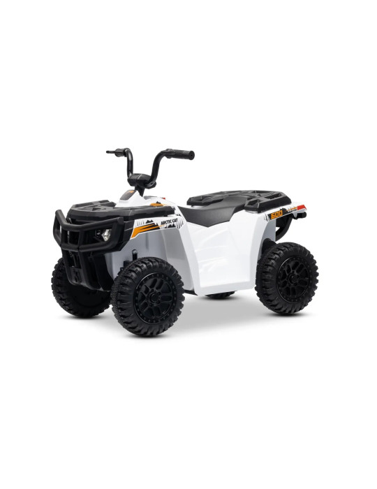 Quad eléctrico con licencia Arctic Cat 12V, tracción trasera, blanco, 