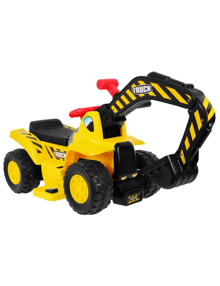 Kids electric excavator 6V with bucket & helmet - Vista 1