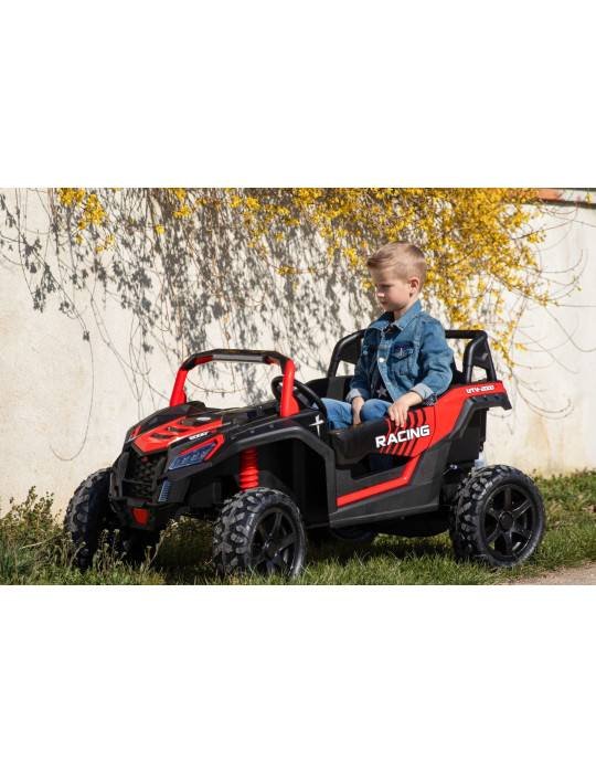 Coche Eléctrico Infantil UTV XXL 24V Biplaza Ruedas inflables Realista 
