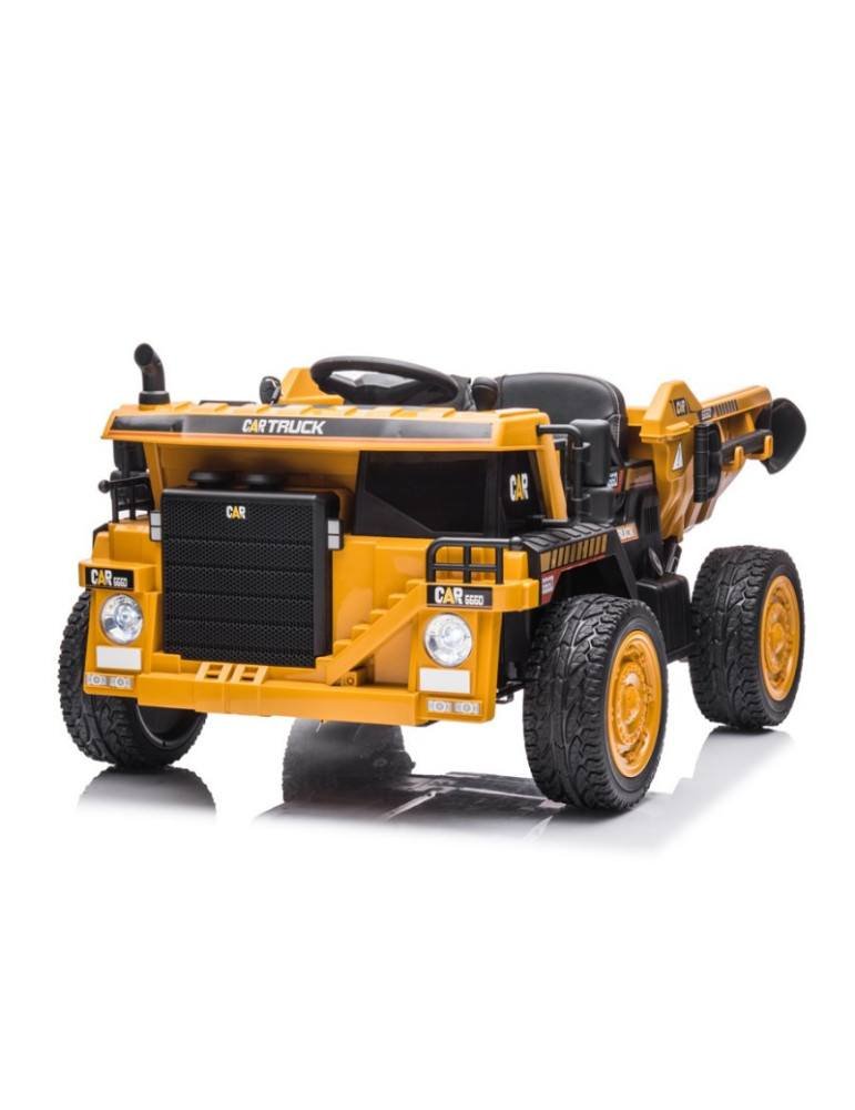 CAMION DE CARGA ELECTRICO INFANTIL - GODZILLA AMARILLO 7 