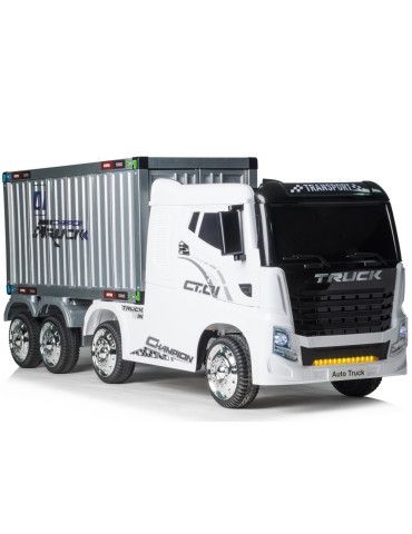ELECTRIC CHILDREN'S TRUCK TRUCK WITH 12V CONTAINER TRAILER