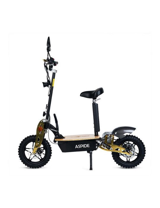Scooter elétrica de 2.000 W com madeira e assento dobrável Aspide