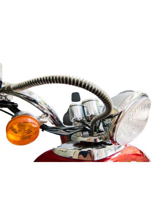 Scooter elétrica clássica tipo vespino. Poder, Autonomia e Estilo