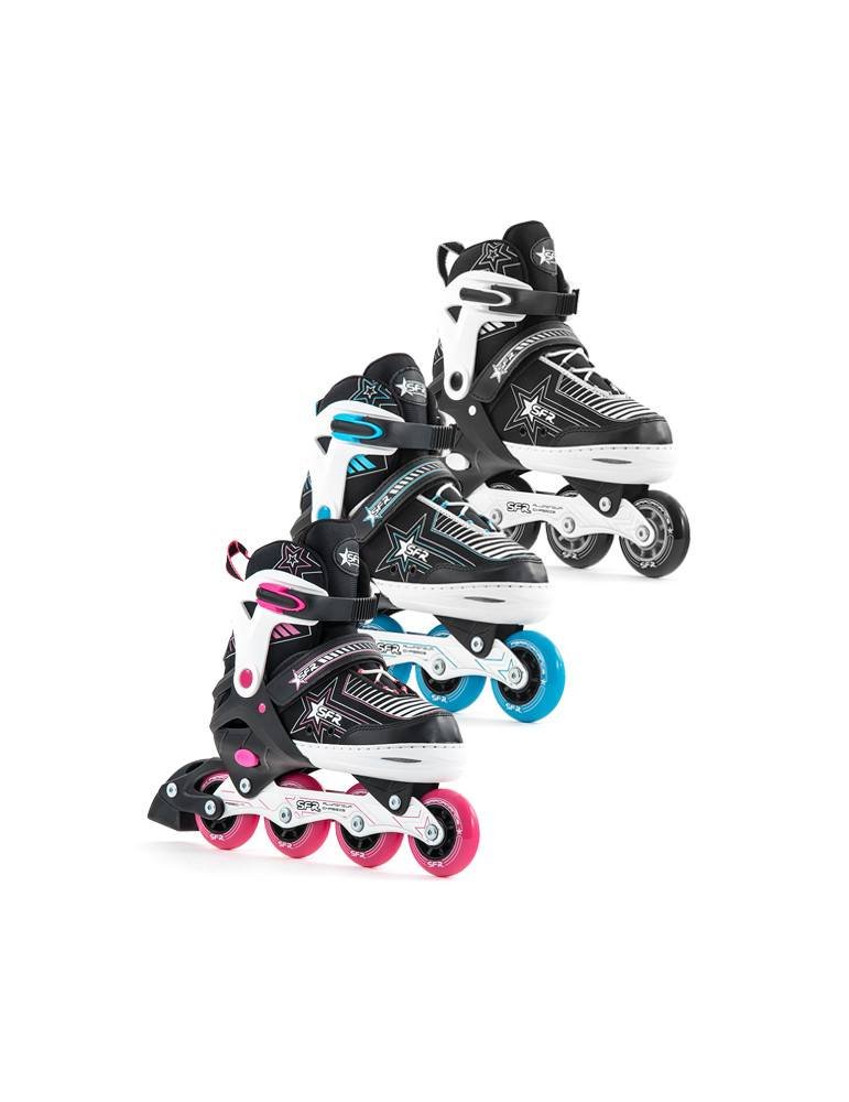 PATINES EN LINEA AJUSTABLES PULSAR NEGRO PLATA 