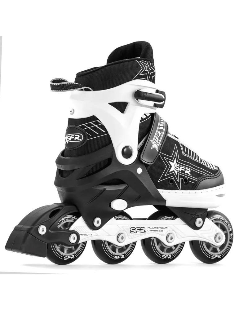 PATINES EN LINEA AJUSTABLES PULSAR NEGRO PLATA 