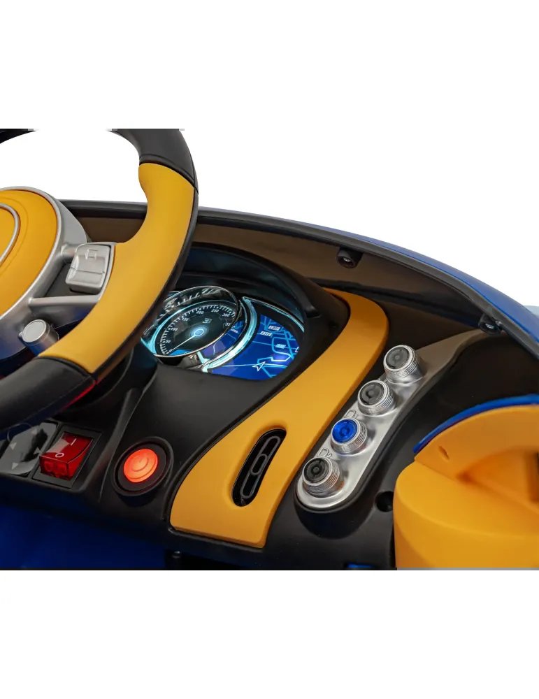 Bugatti Chiron 12V Auto elettrica per bambini Controllo parentale e luci LED 8 