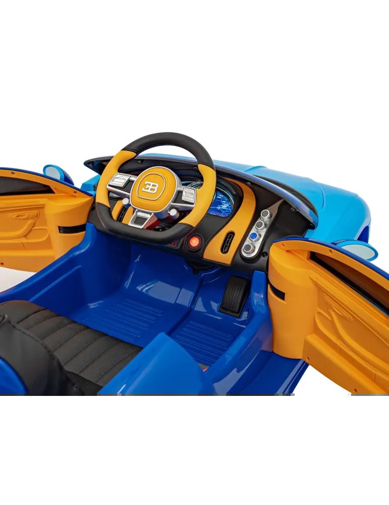 Bugatti Chiron 12V Auto elettrica per bambini Controllo parentale e luci LED 15 