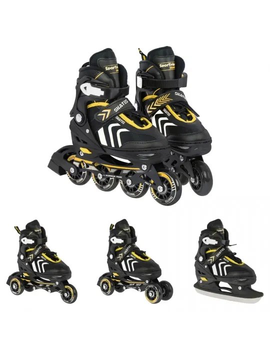 Skates 4 en 1 - Patines Ajustables para Hielo y Ruedas 