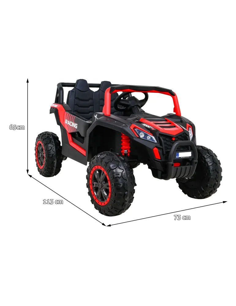 Quad Buggy Utv 2000M per bambini 4 Motori 45W Monoposto 28 