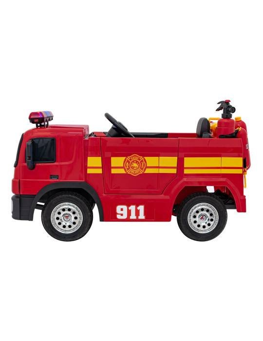 Caminhão de Bombeiros Elétrico Infantil - 2x12V com Controle Remoto e Kit Bombeiro CARROS ELÉTRICOS PARA CRIANÇAS 