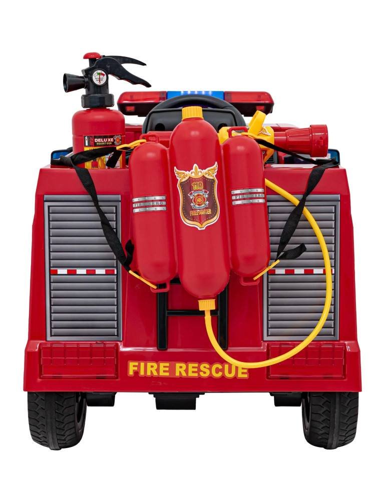 Caminhão de Bombeiros Elétrico Infantil - 2x12V com Controle Remoto e Kit Bombeiro CARROS ELÉTRICOS PARA CRIANÇAS 