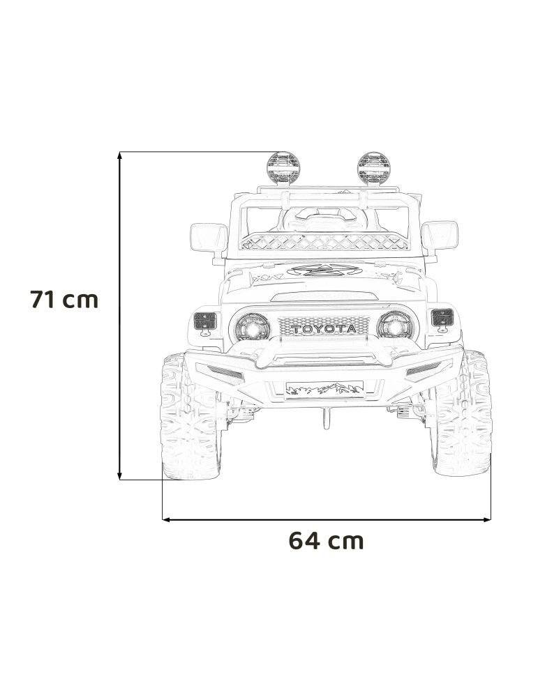 Todoterreno Eléctrico Infantil TOYOTA FJ CRUISER | 12V, Biplaza, 4x4, Luces LED 