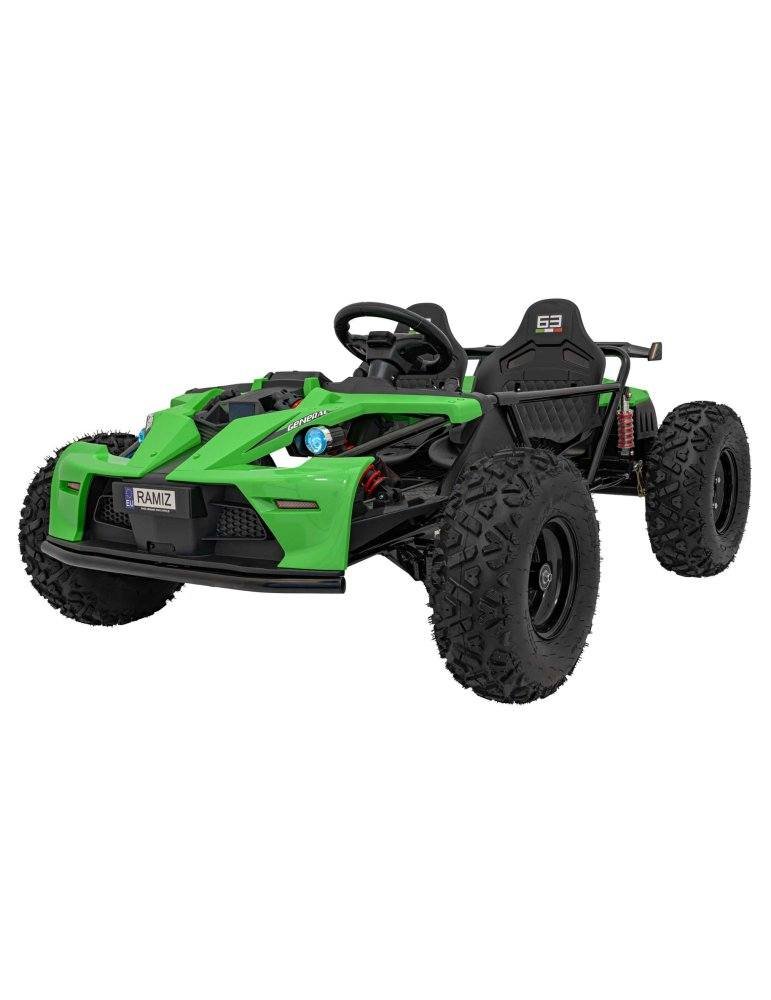 General 63 - Carro Elétrico Infantil Todo Terreno com Motor 800W e Dois Lugares KARTS 