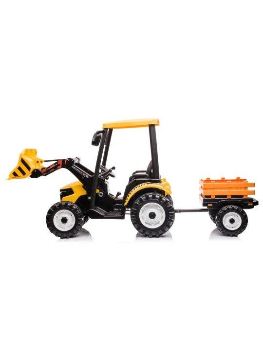 MEGA Tractor D68 24V | Vehículo Infantil con Remolque y Música 