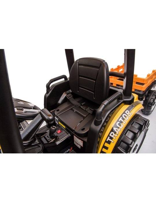 MEGA Tractor D68 24V | Vehículo Infantil con Remolque y Música 