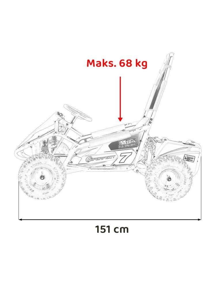 Mud Monster GoKart 1000W 48V para Crianças - Aventura Off-Road KARTS 