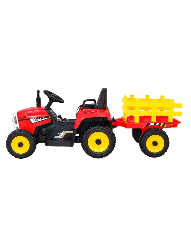 Tractor Eléctrico Infantil con Remolque 12V – Monoplaza, Control Remoto  - Vista 3