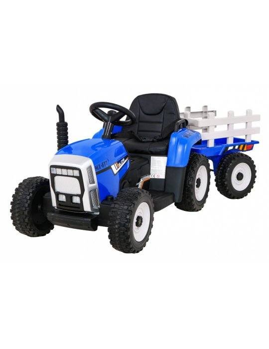 Tractor Eléctrico Infantil con Remolque 12V – Monoplaza, Control Remoto 