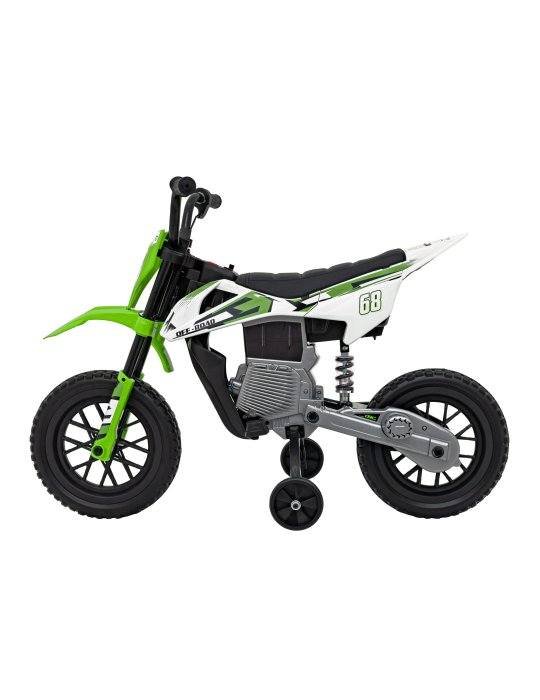 Moto Eléctrica Infantil Pantone 361C Con Ruedas EVA y MP3 22 