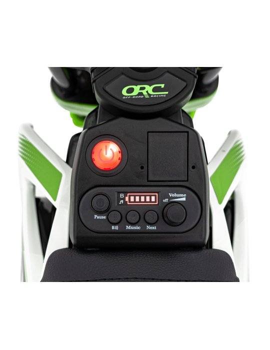 Moto Eléctrica Infantil Pantone 361C Con Ruedas EVA y MP3 70 