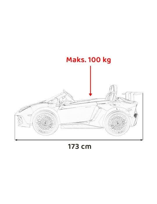 Lamborghini Pour enfants Aventador SV Biplaza STRONG contient 100kg 2 