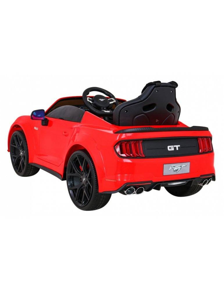 Ford Mustang GT 12V - Coche Eléctrico Infantil con Asiento de Cuero y Luces LED 