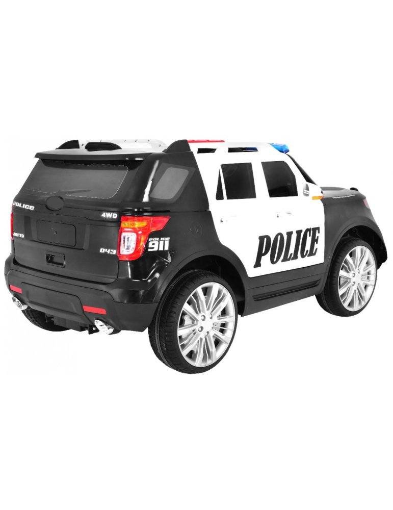 Voiture de police électrique pour enfants |Avec mégaphone et sirène 12V 3  - Vista 2
