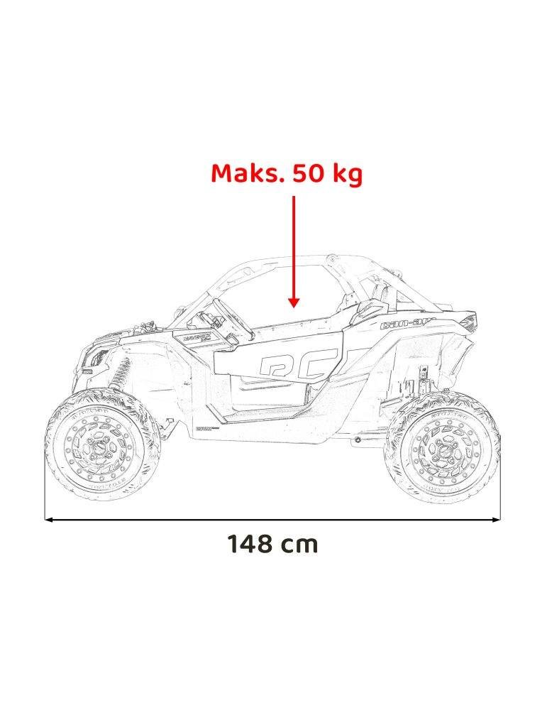 Maverick Turbo RR Kids Electric Buggy 24V 125  - Vista 20