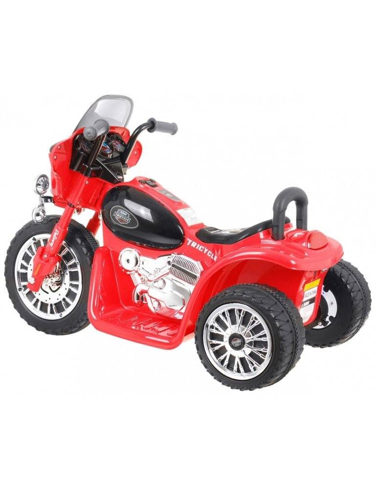Chopper 6V - motocicleta infantil com luzes e sons 日本語 Patiland Motores elétricos para pequenos 