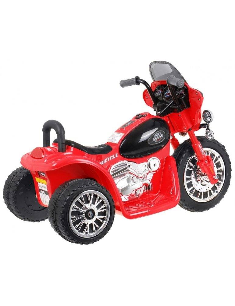 Chopper 6V - motocicleta infantil com luzes e sons 日本語 Patiland Motores elétricos para pequenos 