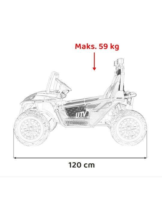 All-terrain Buggy più veloce s608 4x4 Biplace 24V CHILD/AS 1-7 ANNI 18 