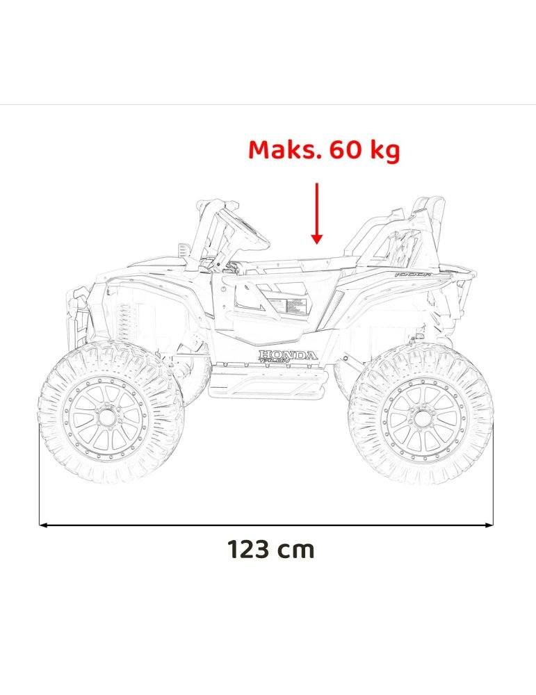 Veículo off-road Honda 4x4 - carro elétrico infantil todo-o-terreno TODOTERRENO INFANTIL  - Vista 23