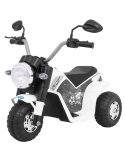 Triciclo elettrico per bambini MiniBike 6V con sedile in pelle e luci a LED 1 