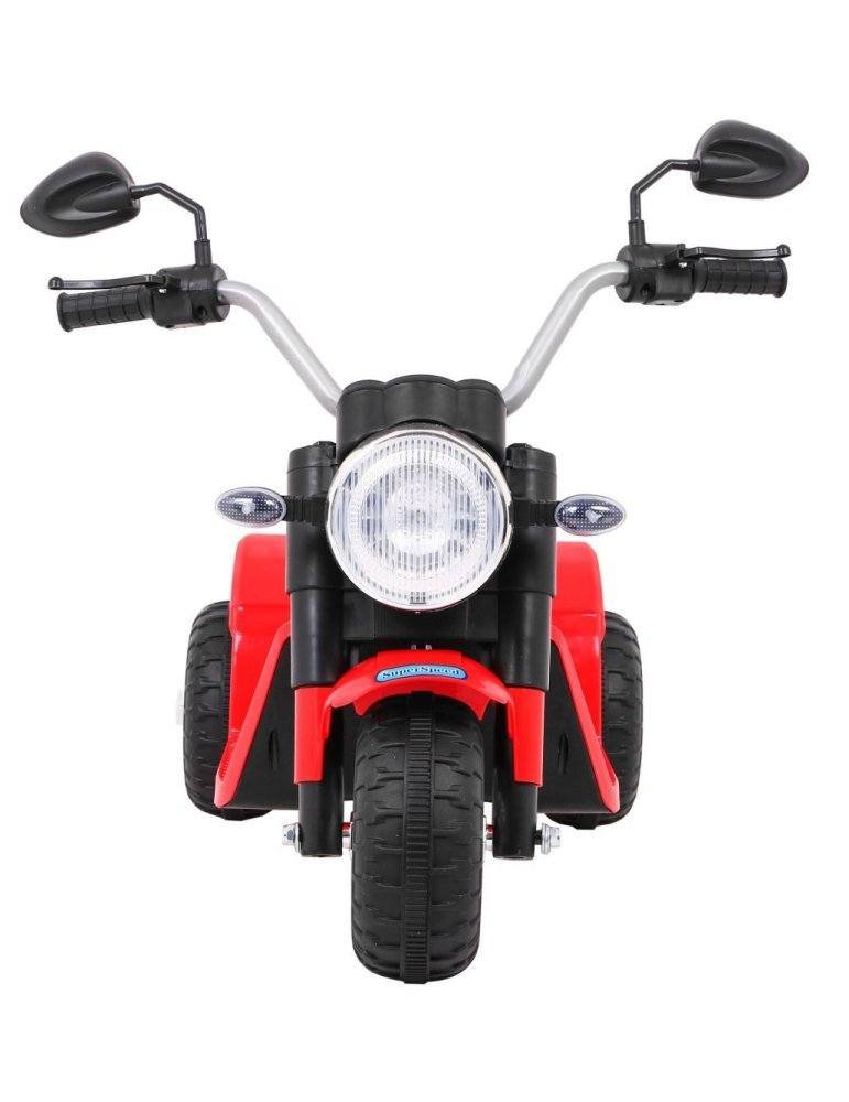 Triciclo elettrico per bambini MiniBike 6V con sedile in pelle e luci a LED 3  - Vista 2